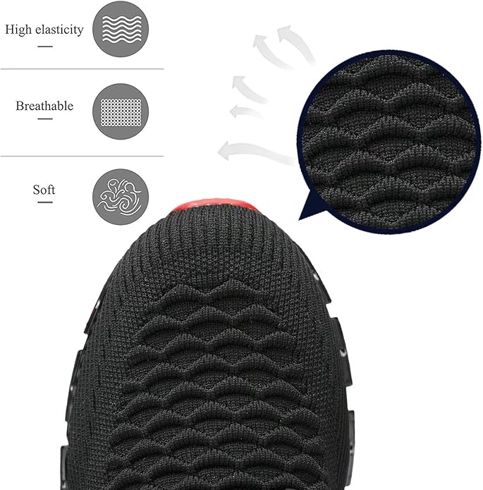 Men's Slip on Walking Running Shoes Blade Tennis Casual Fashion Sneakers Comfort Non Slip Work Sport Athletic Trainer