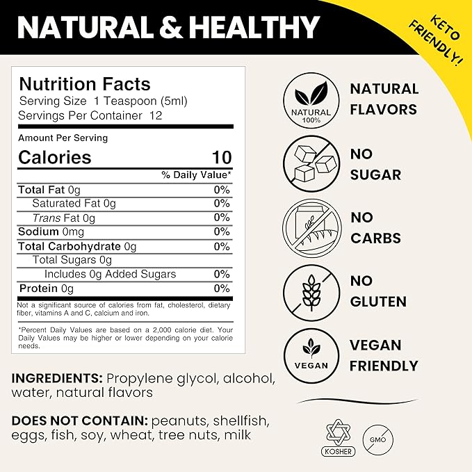 Natural Cake Batter Extract - 2 oz - Water-Soluble - By Harvest Moon Delights - Cake Batter Extract for Baking, Ice Cream, Drinks, and Candy - Flavoring, Sugar Free