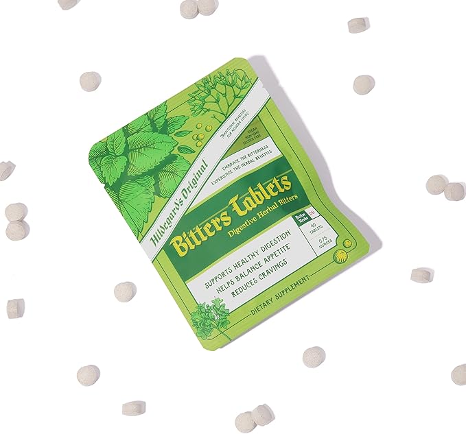 Hildegard's Original Bitters Tablets: Herbal Remedy for Fasting Support, Kidney Liver Cleanse Detox & Repair, Heartburn, & Digestion Supplements