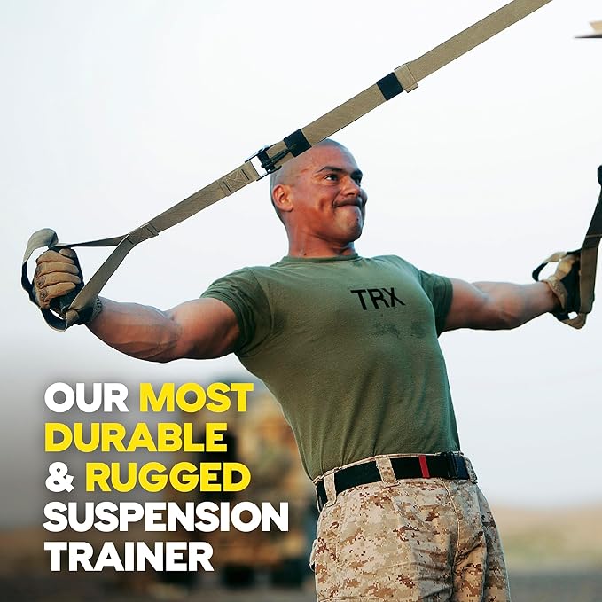 TRX Unisex Tactical Gym Suspension Trainer, Home Gym Kit, Fitness Training Designed for Military Veterans, Home Gym System with Exercise Straps - Olive
