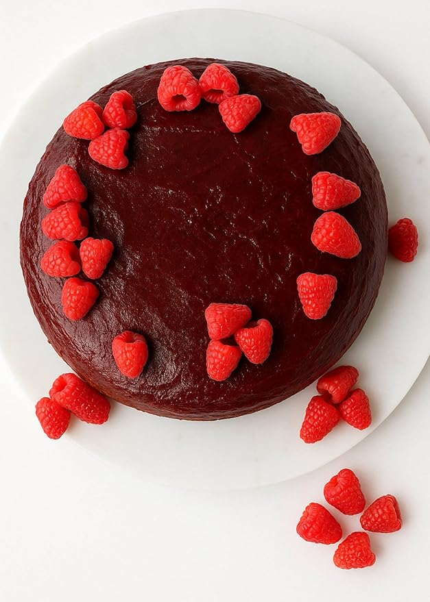 Andy Anand Luxurious Sugar-Free Raspberry Chocolate Truffle Cake, 9" Handcrafted with Real Chocolate & Cream, Perfect for Desserts Lovers (2.8 lbs)