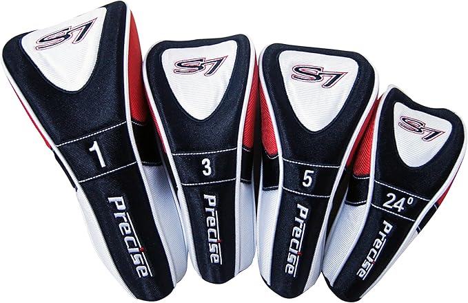 18 Piece Complete Men’s Golf Club Set with Titanium Driver, #3 & #5 Fairway Woods, #4 Hybrid, 5-SW Irons, Putter, Stand Bag, 4 H/C's, Men’s Golf Clubs Full Set Right Handed