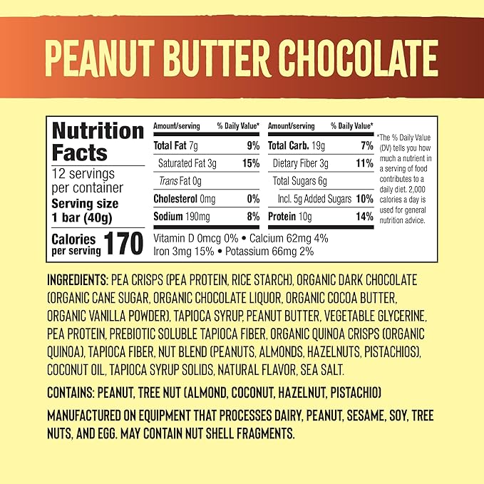 Mezcla Puff Crispy Protein Bars, Gluten Free & Vegan Protein Bars, 10g Protein, Alt for Crispy Rice Treat, Granola Bars & Breakfast Bars, Healthy Snacks for Adults, Peanut Butter Chocolate, 12 Pack