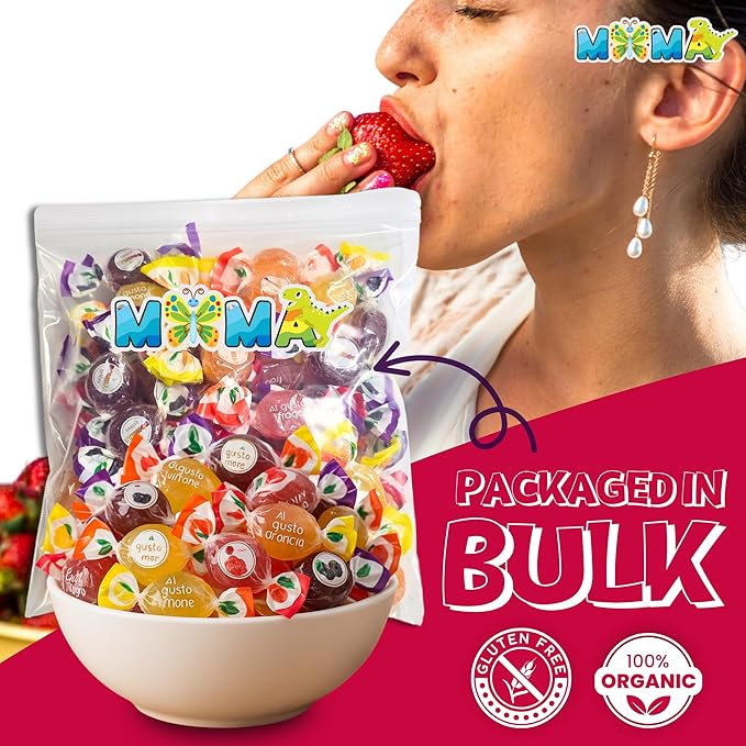 B0nelle Italian Rotonda Fruit Jelly Candy - 1 lb Assorted Individually Wrapped Jelly Fruit Candy - Delicious Mima's Memorial Day Mega Sale Treats for Gifting & Sharing