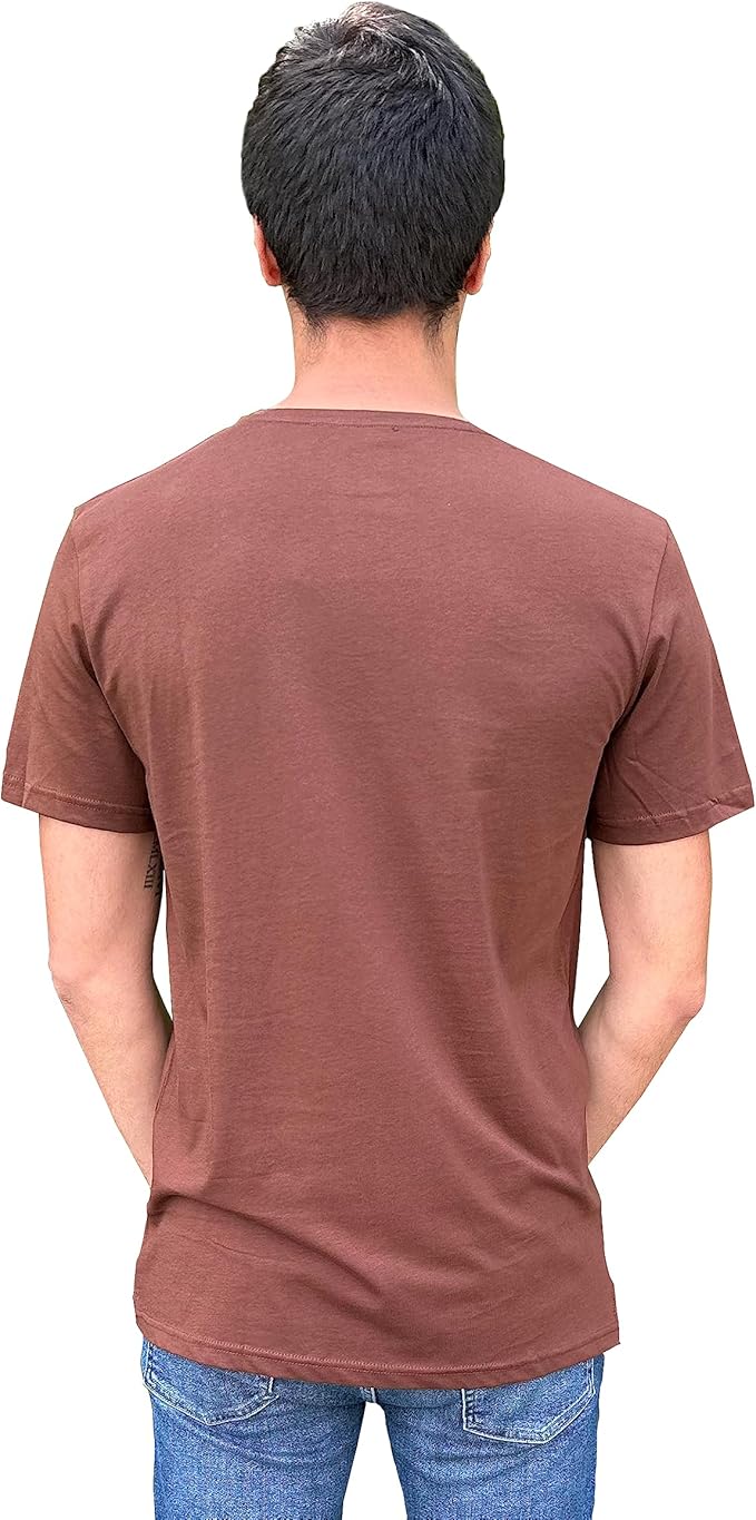 Men's Short Sleeve Crewneck T-Shirt 100% Cotton - Classic Colors - Breathable Mesh Fabric - Ideal for Sports & Everyday Wear
