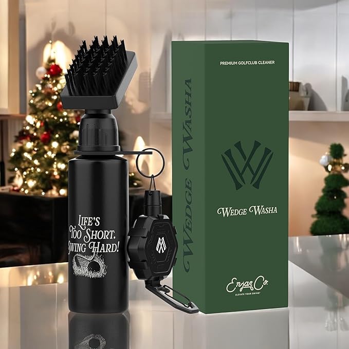 Premium Golf Club Cleaner with Anti-Sag Reel and Integrated Water Bottle - Golf Accessories for Men and Women - Essential Golf Club Brush for Golfer