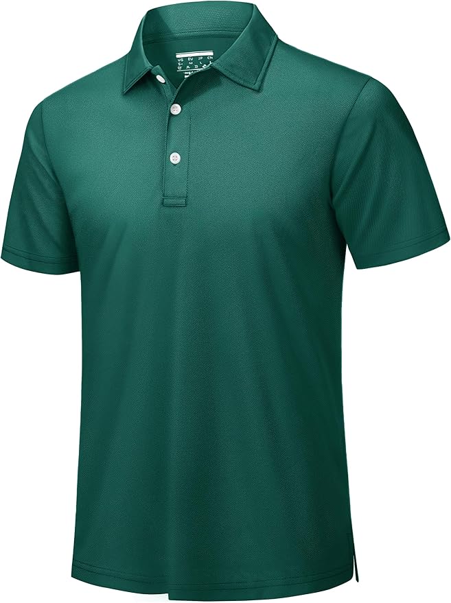 TACVASEN Mens Golf Shirt Dry Fit Mens Polo Shirts Short Sleeve Performance Golf Polos for Men with Collar Work Shirts