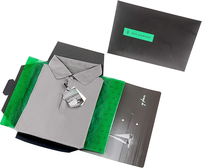 Mio Marino Golf Polo Shirts for Men - Dry Fit - Ultra-Thin Breathable Fabric