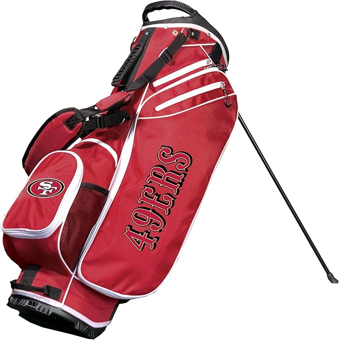 Team Golf NFL Team Golf NFL Birdie Stand Golf Bag, Lightweight, 14-Way Club Divider, Spring Action Stand, Insulated Cooler Pocket, Velcro Glove and Umbrella Holder & Padded Handles
