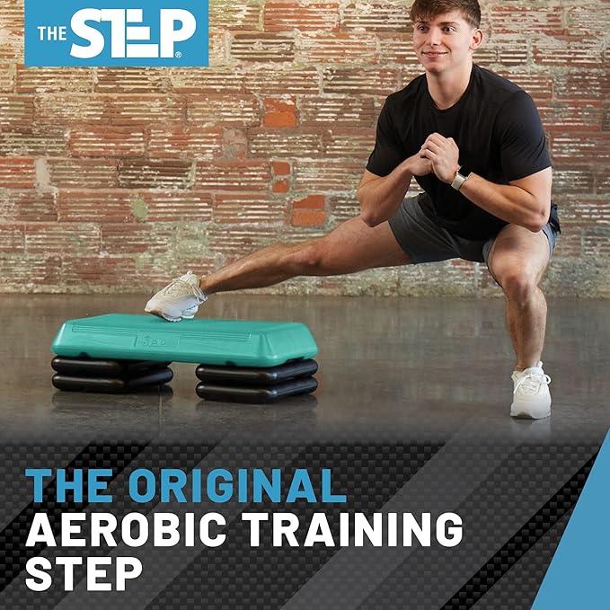 Freestyle STEP Exercise Step Platform, Circuit Size Stepper for Exercise at Home with 2 Risers