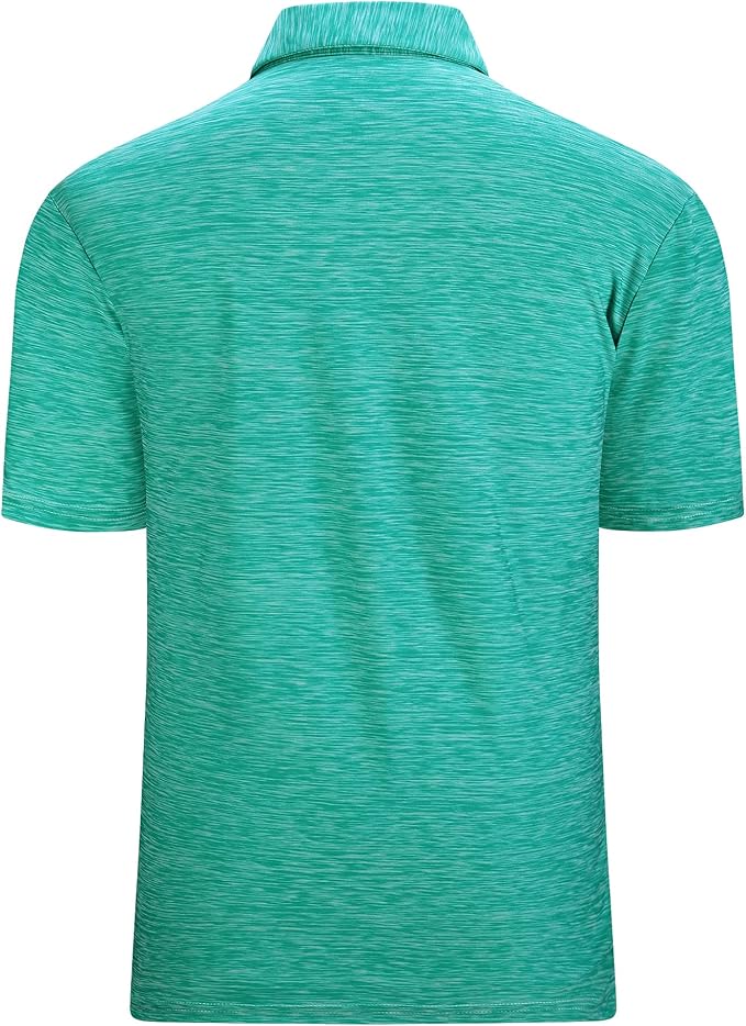 WARHORSEE Golf Polo Shirts for Men Short Sleeve Wrinkle Free 4 Way Stretch Moisture Wicking Performance Collared Tshirts