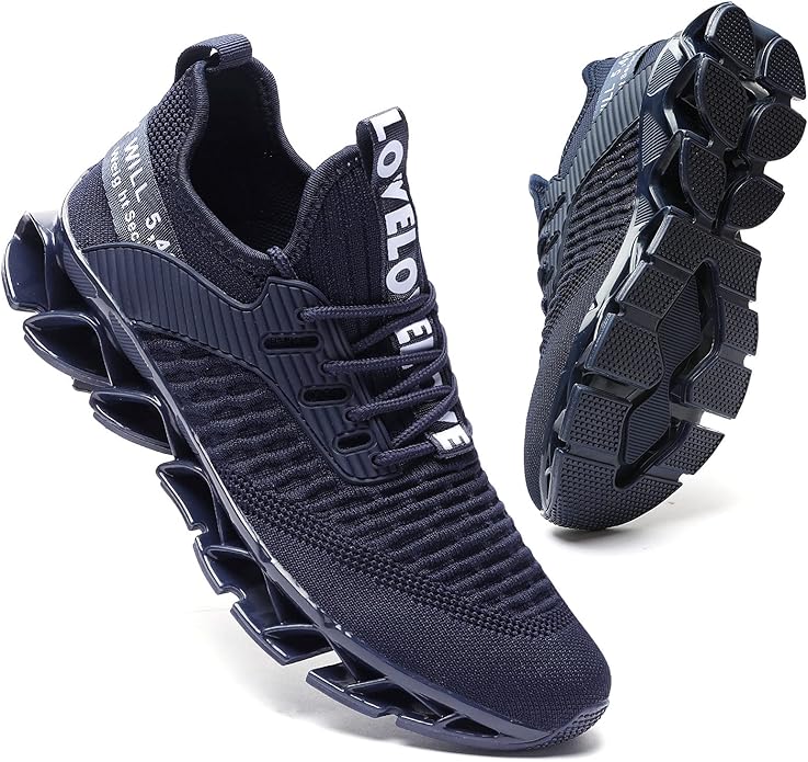 Men's Running Shoes Blade Tennis Walking Fashion Sneakers Breathable Non Slip Gym Sports Work Trainers