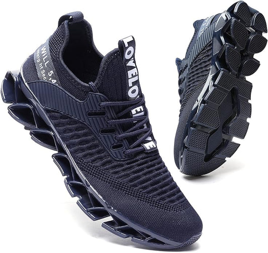 Men's Running Shoes Blade Tennis Walking Fashion Sneakers Breathable Non Slip Gym Sports Work Trainers