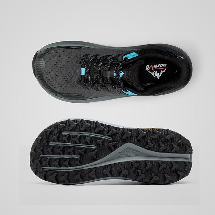 NORTIV 8 Men's Wide Toe Box Trail Running Shoes Cushion Walking Barefoot Tennis Workout Gym Cross Training Shoe Fashion Sneakers for Plantar Fasciitis Bunion