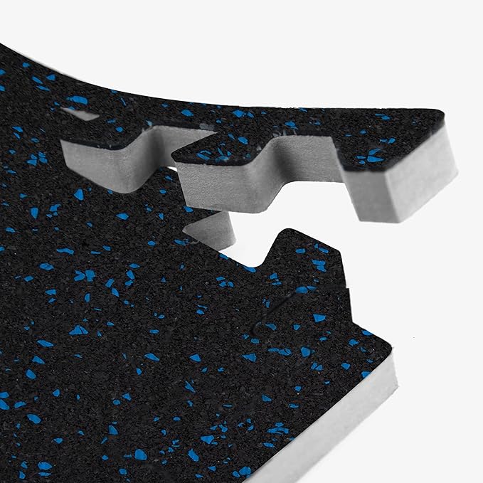 IncStores Impact Foam Rubber Floor Tiles, Interlocking Home Gym Floor Matts for Weight & Workout Equipment Room Padding, 2'x2' Tiles