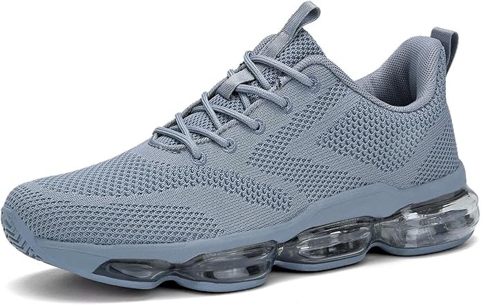 Mens Running Shoes Air Low Top Comfort Walking Lace Up Sneakers Breathable Fashion Tennis Sport Gym Fitness Cross Trainers