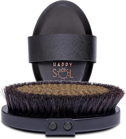 Copper Body Brush - Dry Brushing Body Brush with Ion Charged Copper Bristles, Glowing Skin, Lymphatic Drainage and Blood Circulation Improvement