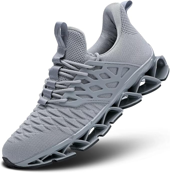 Men's Slip on Walking Running Shoes Blade Tennis Casual Fashion Sneakers Comfort Non Slip Work Sport Athletic Trainer