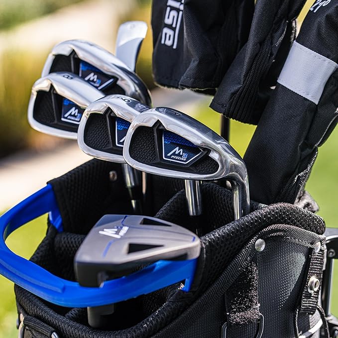 Precise M3 Men's Complete Golf Club Set, Includes Driver, Fairway, Hybrid, 6-PW, Putter, Stand Bag, 3 H/C's, Men’s Golf Clubs Full Set Right Handed, Regular, Petite or Tall Size