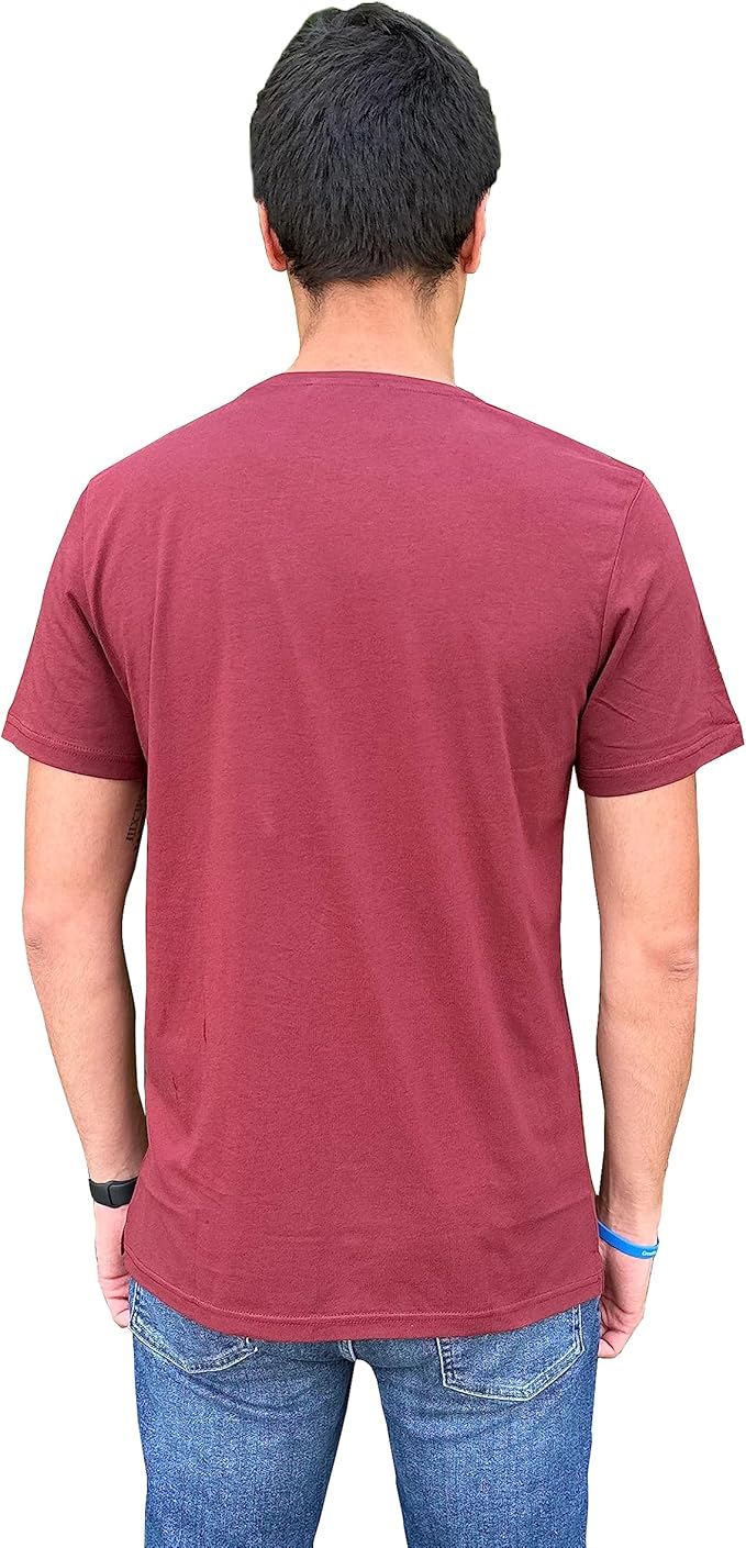 Men's Short Sleeve Crewneck T-Shirt 100% Cotton - Classic Colors - Breathable Mesh Fabric - Ideal for Sports & Everyday Wear