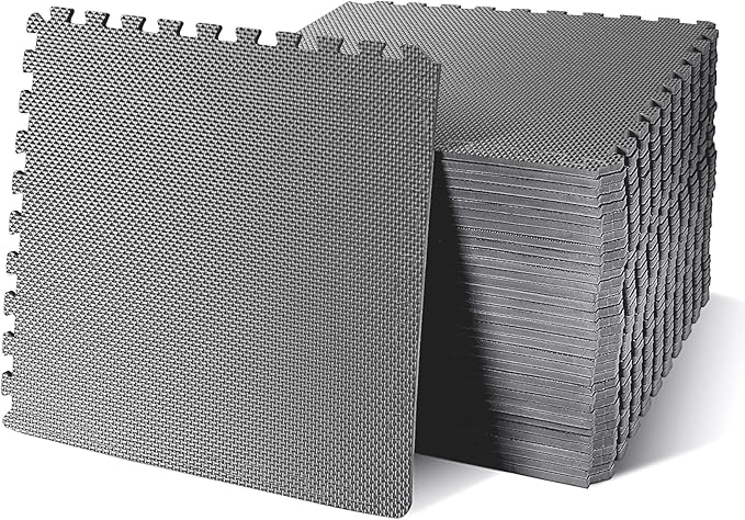 Hulkfit Puzzle Exercise Mat with EVA Foam Mat Interlocking Floor Tiles for Home Gym Mats Flooring for Garage Floor Padding for Kids Exercise Equipment Mats