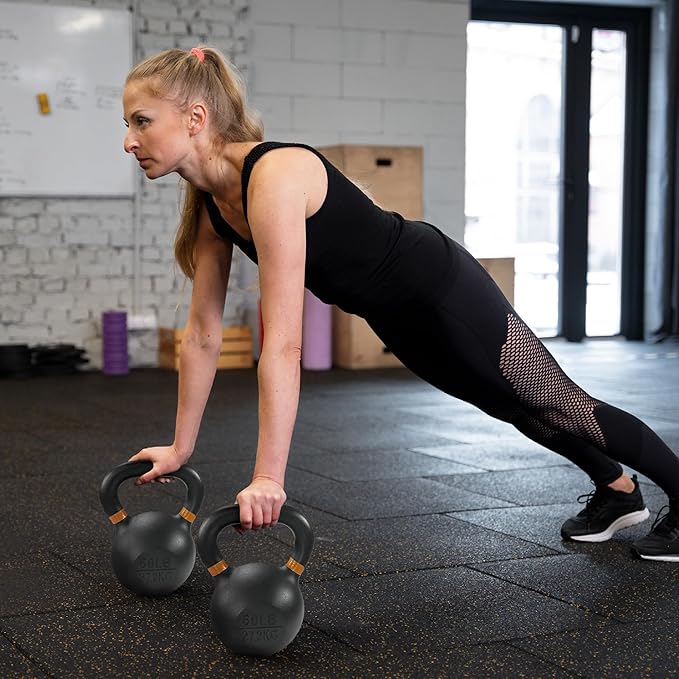 Kettlebell Cast Iron Solid Smooth Weights for Strength Training, Home Workout Gym, Training Kettlebells Sets for Women & Men