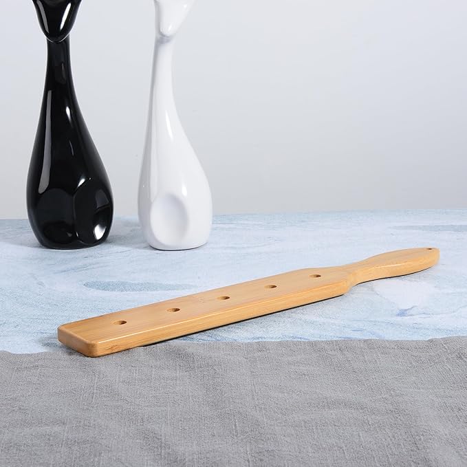 Bamboo Wood Paddle, 14 Inch Wooden Paddle with Airflow Holes