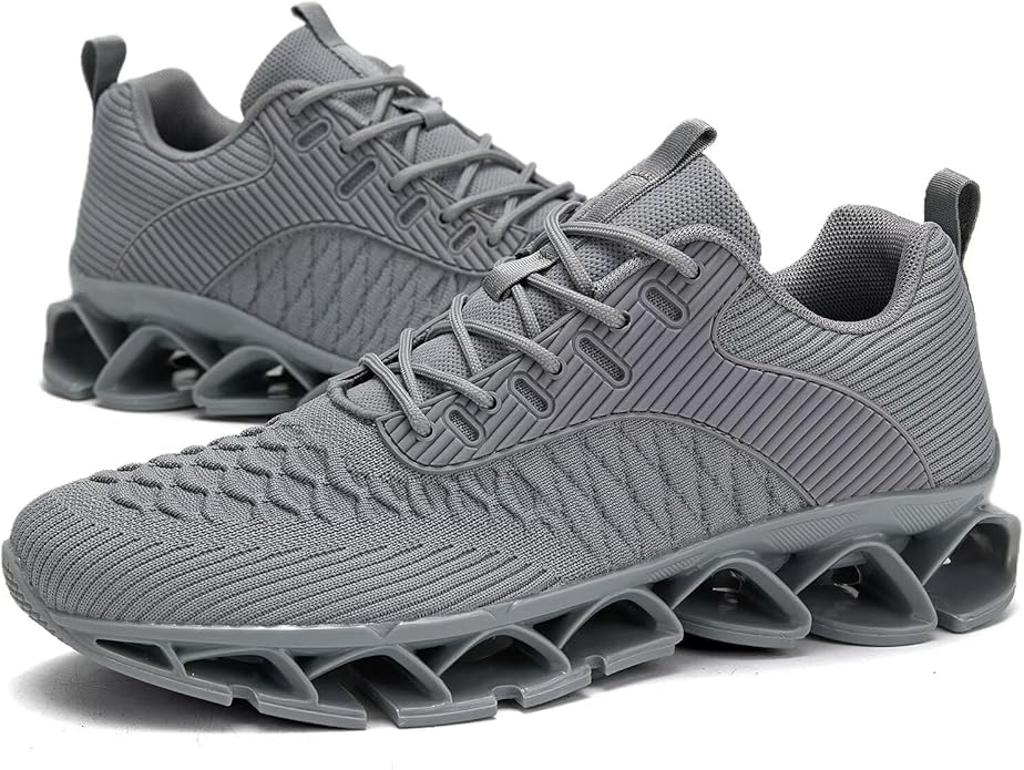 Men's Slip on Walking Running Shoes Blade Tennis Casual Fashion Sneakers Comfort Non Slip Work Sport Athletic Trainer