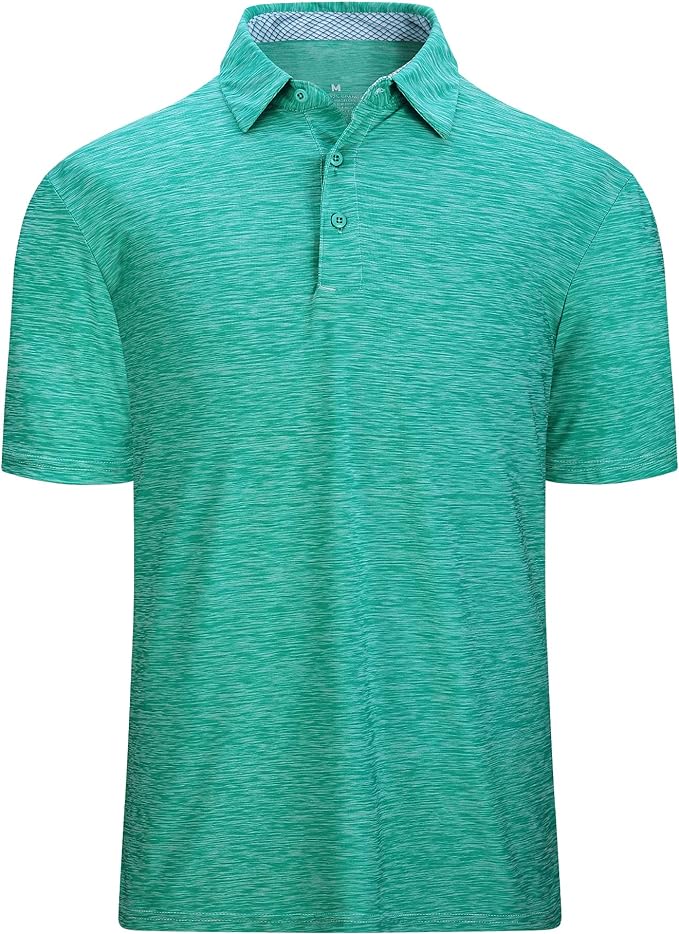 WARHORSEE Golf Polo Shirts for Men Short Sleeve Wrinkle Free 4 Way Stretch Moisture Wicking Performance Collared Tshirts