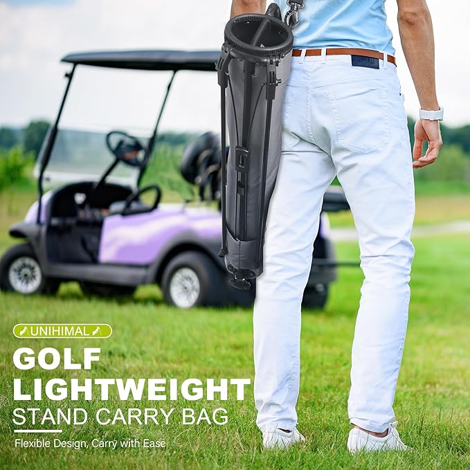 Golf Lightweight Stand Carry Bag– Easy to Carry and Durable Pitch n Putt Golf Bag for The Driving Range, Par 3 and Executive Courses–31.5 inches Tall