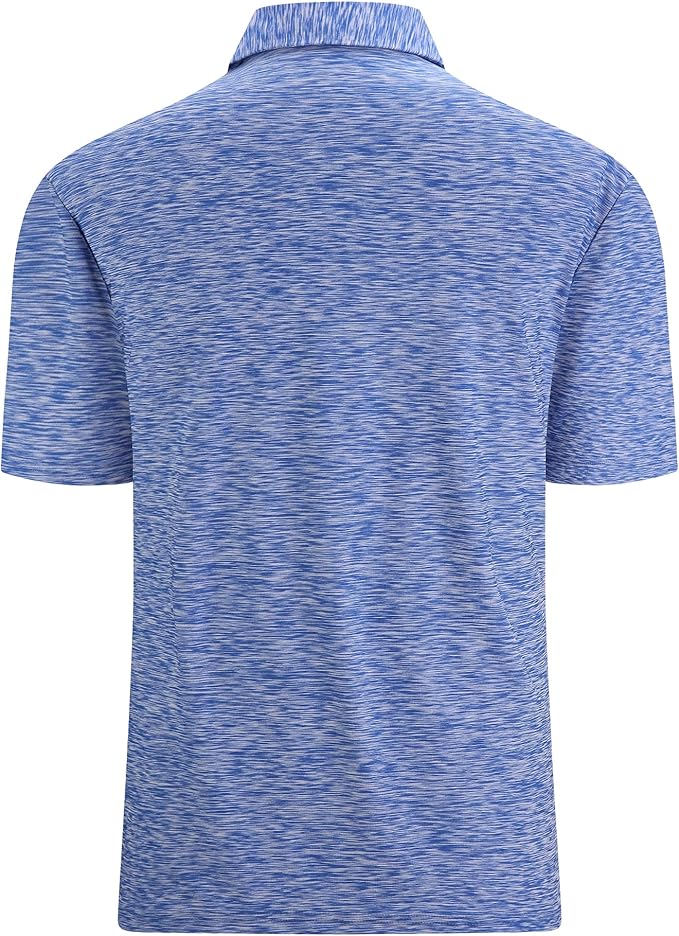WARHORSEE Golf Polo Shirts for Men Short Sleeve Wrinkle Free 4 Way Stretch Moisture Wicking Performance Collared Tshirts