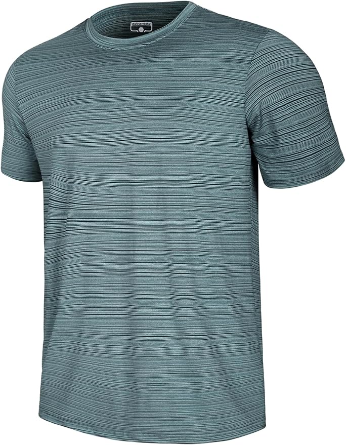 GEMYSE Men's Running Short Sleeve Shirt Sun Protection Quick Dry Moisture Wicking T-Shirts UPF 50+ for Workout
