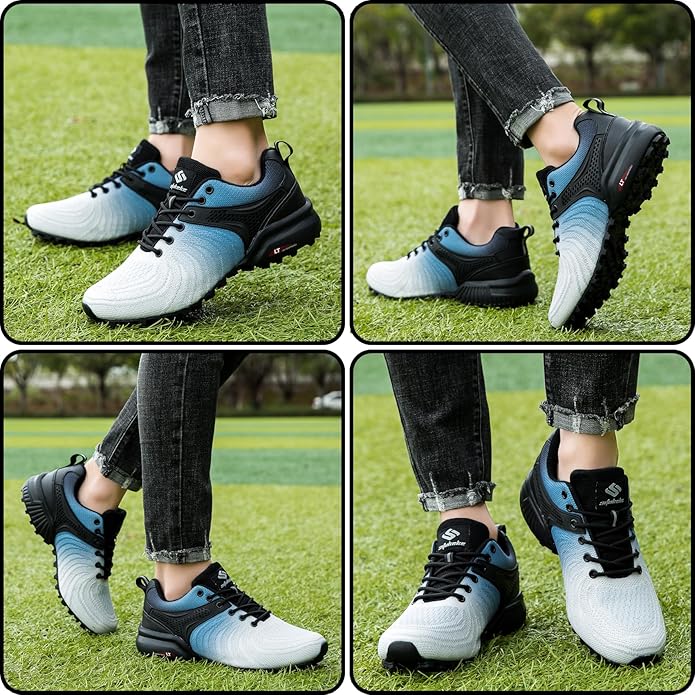 Men's Trail Running Shoes Lightweight Breathable Walking Hiking Sneakers Outdoor Athletic Tennis Cross Training Shoes