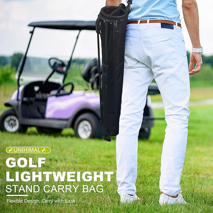 Golf Lightweight Stand Carry Bag– Easy to Carry and Durable Pitch n Putt Golf Bag for The Driving Range, Par 3 and Executive Courses–31.5 inches Tall