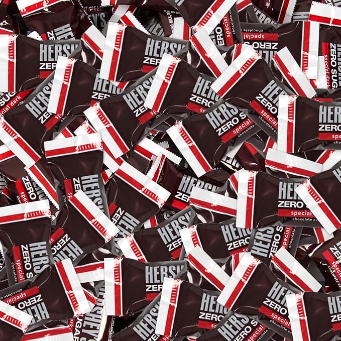 Zero sugar - 2 pounds - Special Dark Chocolate Candy Bulk Pack Individually Wrapped Sugar Free Chocolate Candy Bar Snack Size for Office Cravings.