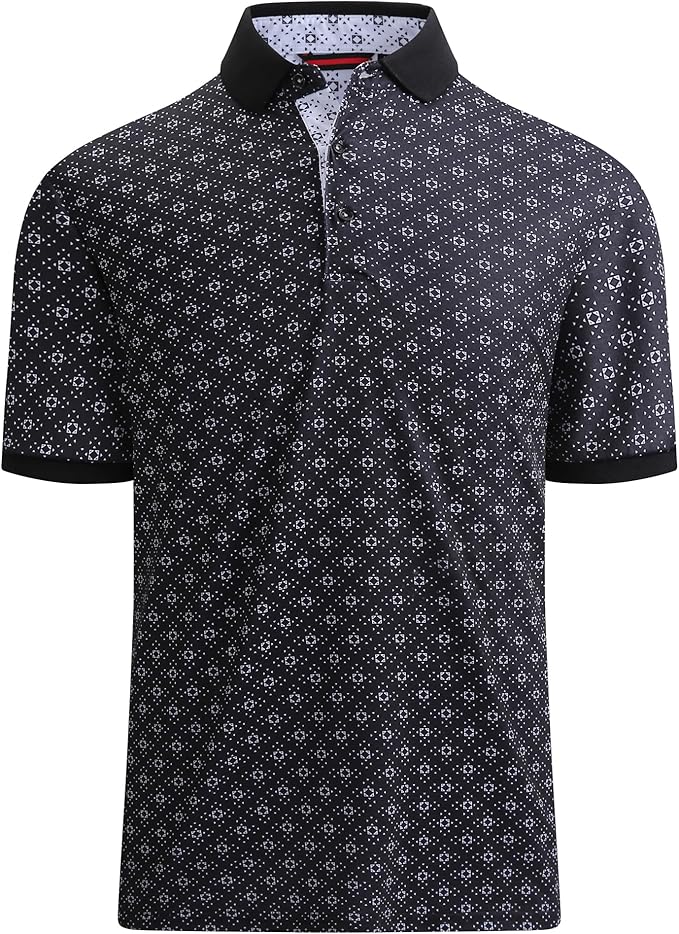 Alex Vando Mens Polo Shirts Short Sleeve Regular Fit Fashion Designed Shirt