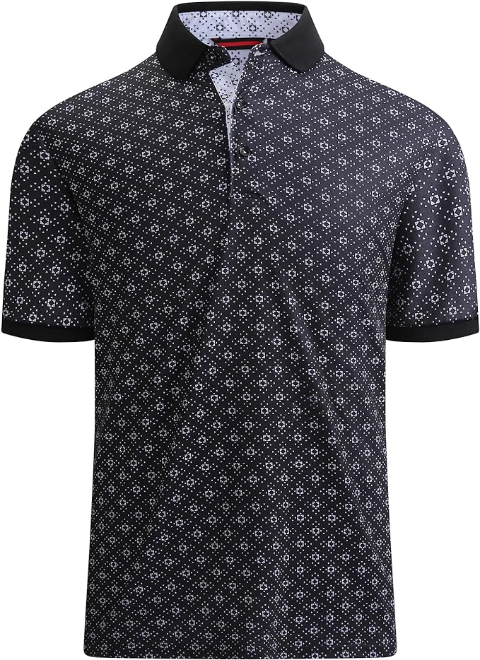 Alex Vando Mens Polo Shirts Short Sleeve Regular Fit Fashion Designed Shirt