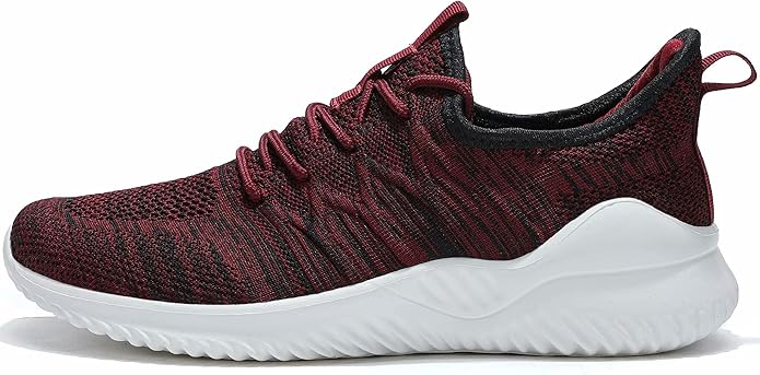 Mens Slip On Running Shoes Athletic Walking Trainers Lightweight Breathable Mesh Tennis Sneakers