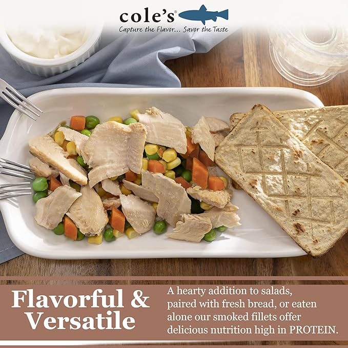 COLE’S Open & Eat Meals Variety Pack | 5.6 oz Hand-Packed Smoked Salmon & Trout with Quinoa & Vegetables | Ready to Eat Meals | High Protein, 4 Cans