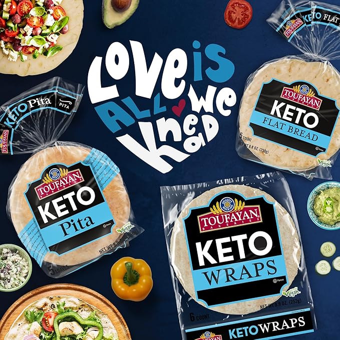 Toufayan KETO Bread Variety Pack Bundle, Includes Keto Pita Bread, Flatbread and Wraps (3 Pack)