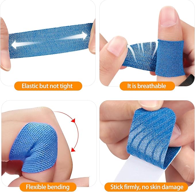 CougZed 120PCS Bowling Finger Tape Set, Premium Bowling Thumb Tape & Bowling Tape for Fingers, Essential Accessories for Men & Women Bowlers, Durable Sport Workout Support (Blue)