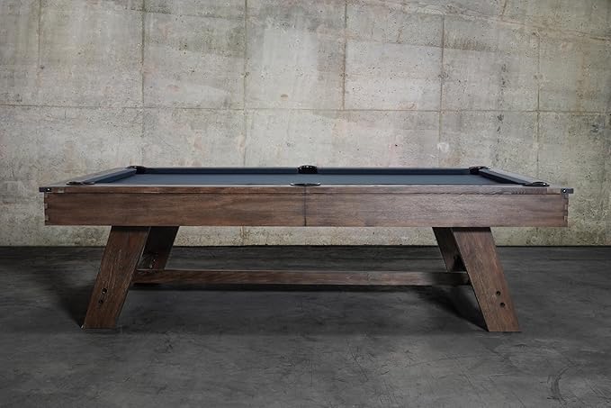 Nixon Billiards - Hunter Slate Billiard Pool Table (Wood Leg) - Brushed Walnut - 8FT - White Glove Installation