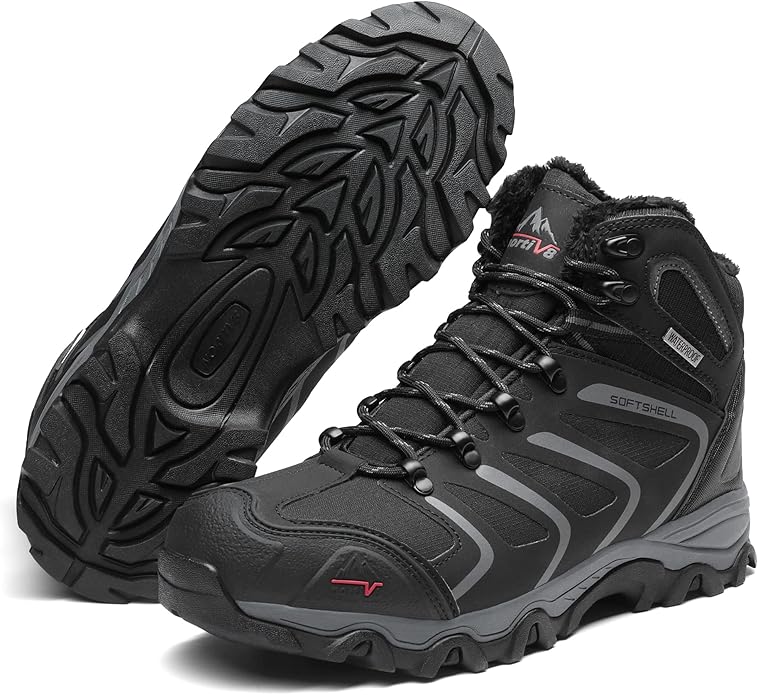 NORTIV 8 Men's Ankle High Waterproof Hiking Boots Outdoor Lightweight Shoes Trekking Trails Armadillo