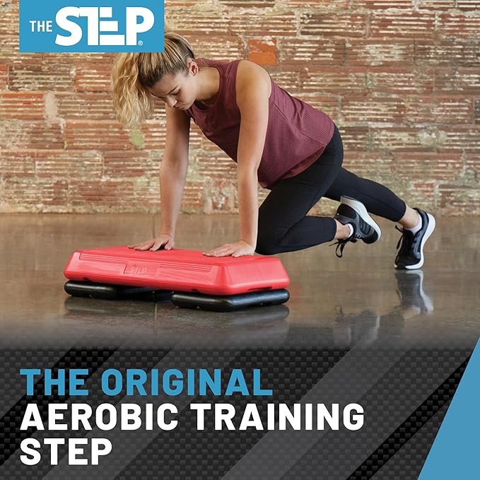 Freestyle STEP Exercise Step Platform, Circuit Size Stepper for Exercise at Home with 2 Risers