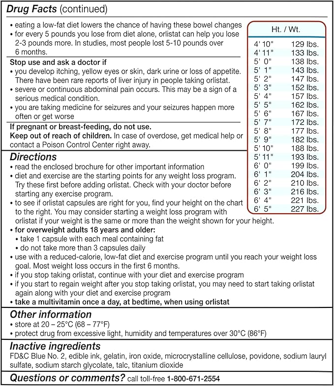 alli Diet Weight Loss Supplement Pills, Orlistat 60mg Capsules Starter Pack, Non prescription weight loss aid, 60 count(Pack of 1)