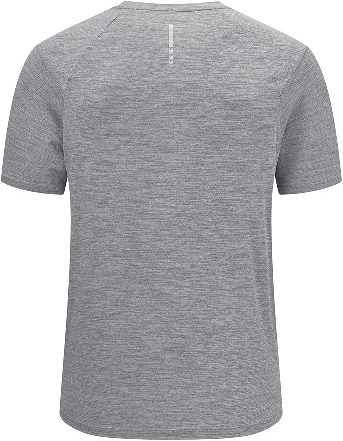 BGOWATU Men's Quick Dry Workout Athletic Shirts Lightweight Tennis Shirts for Men Running Gym Tops