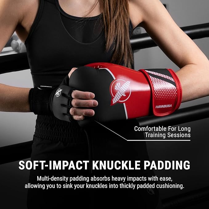 Hayabusa Sport Boxing Gloves for Men and Women – Dual-Splinted Wrist Support, Multi-Density Foam Padding, Contoured Fit – Ideal for Boxing, Kickboxing, and Muay Thai Training