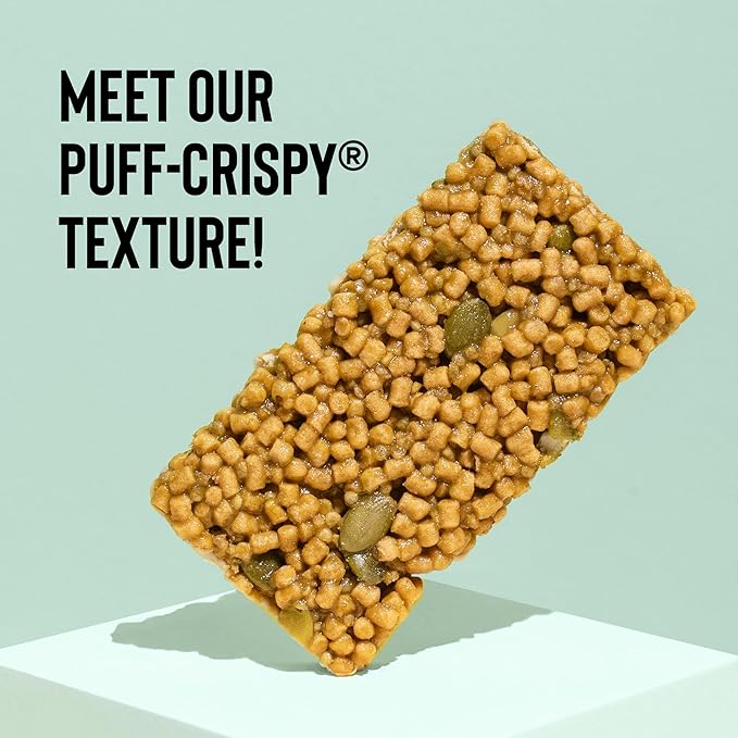 Mezcla Puff Crispy Protein Bars, Gluten Free & Vegan Protein Bars, 10g Protein, Alt for Crispy Rice Treat, Granola Bars & Breakfast Bars, Healthy Snacks for Adults (1 Count (Pack of 1), Matcha Vanilla)