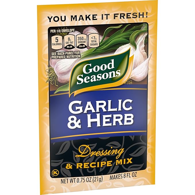 Good Seasons Garlic & Herb Salad Dressing & Recipe Mix (0.75 oz Envelopes, Pack of 24)
