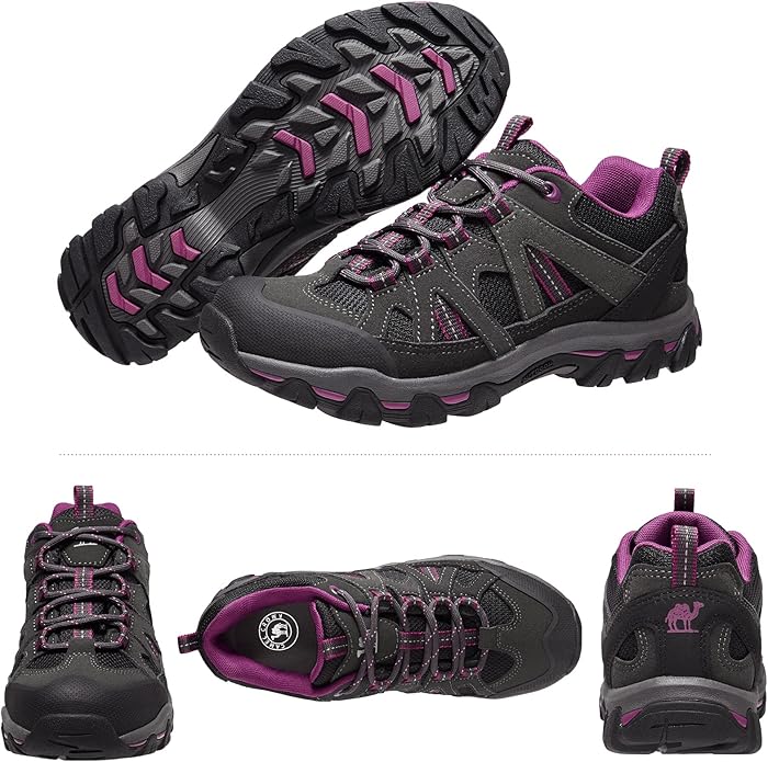 CAMELSPORTS Women's Hiking Shoes Breathable Trail Running Shoes Non-Slip Lightweight Outdoor Sneakers for Trekking Walking